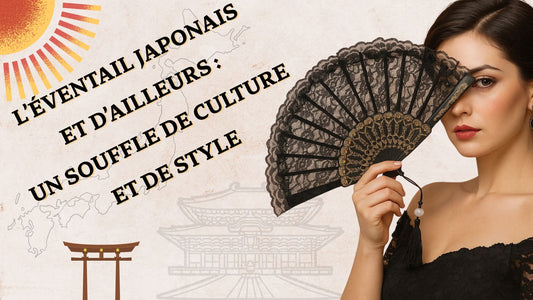 Une femme avec un éventail japonais