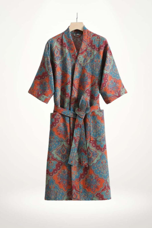 Robe de chambre kimono femme à imprimé raffiné