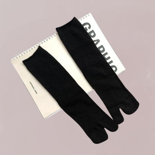 chaussettes tabi noires coton tradition japonaise pour kimono homme et femme unisexe