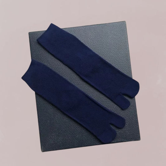 chaussettes tabi bleu marine unisexe tradition japonaise coton pour kimono 