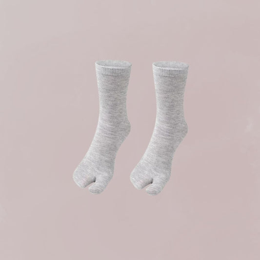 chaussettes tabi grises  une paire style japonais kimono 