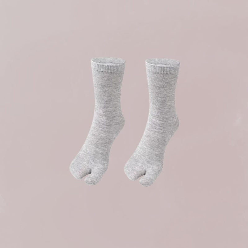 chaussettes tabi grises  une paire style japonais kimono 