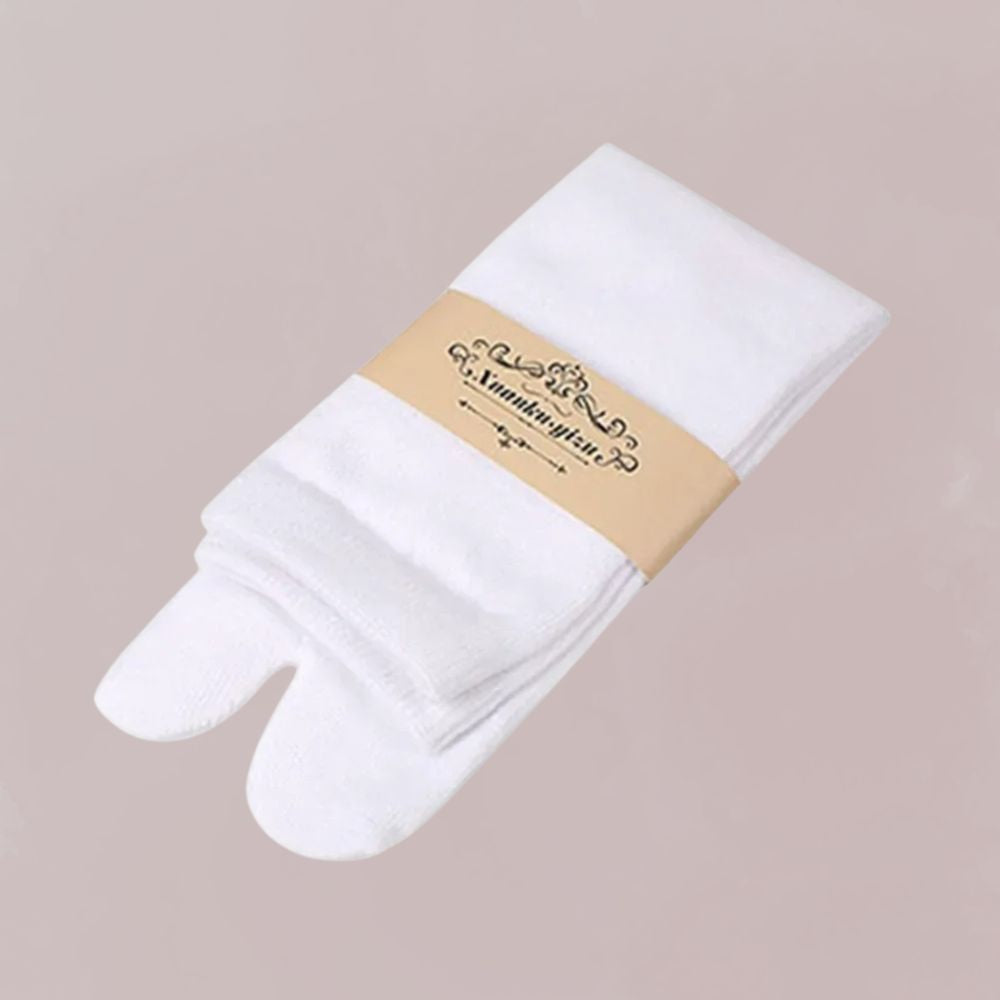 chaussettes tabi  blanches une paire design japonais confort kimono 
