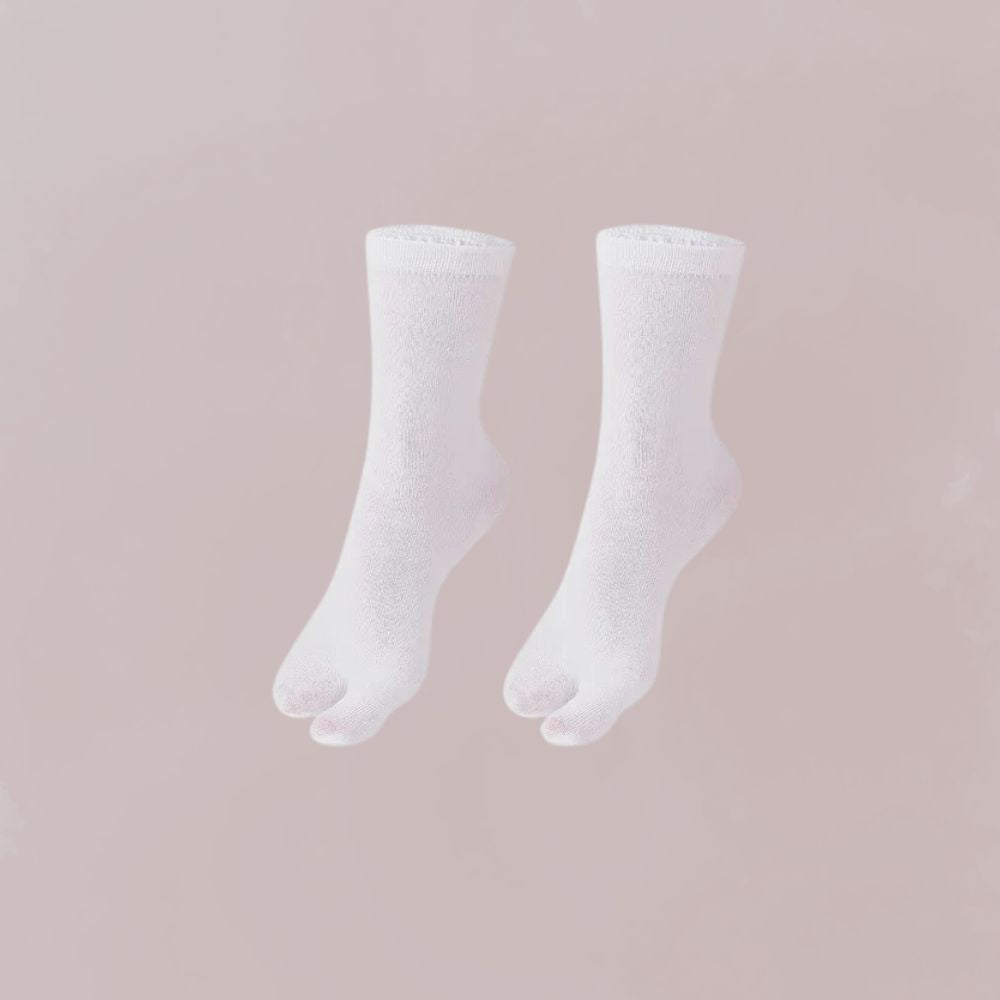 chaussettes tabi  blanches une paire design japonais confort kimono 