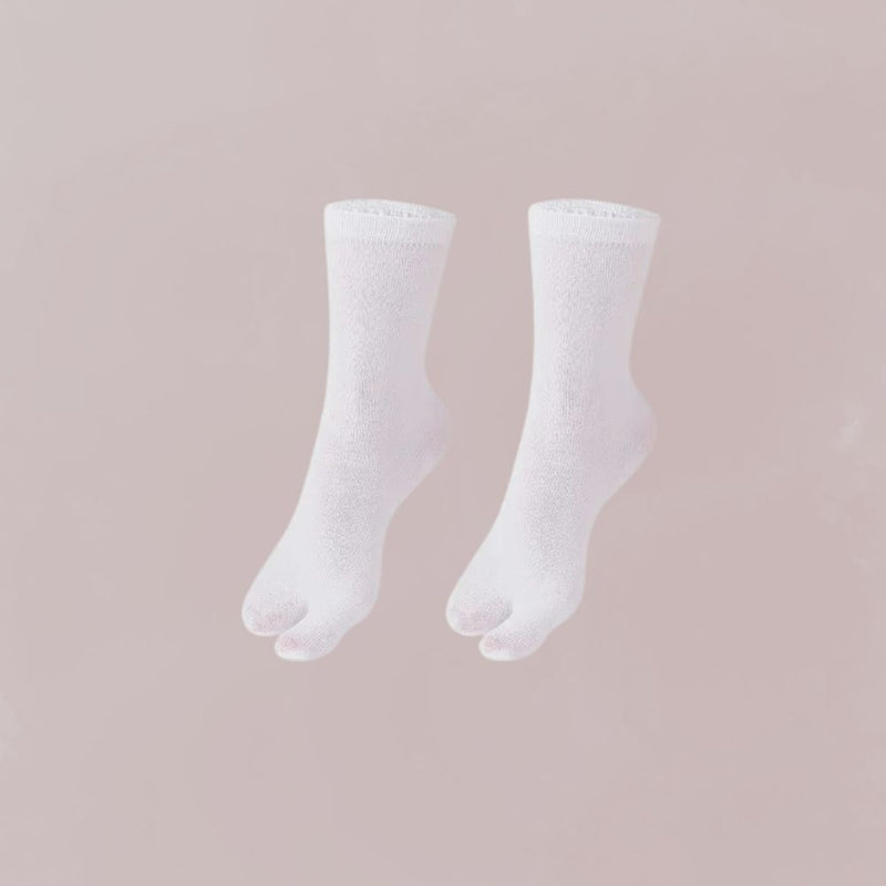 chaussettes tabi  blanches une paire design japonais confort kimono 