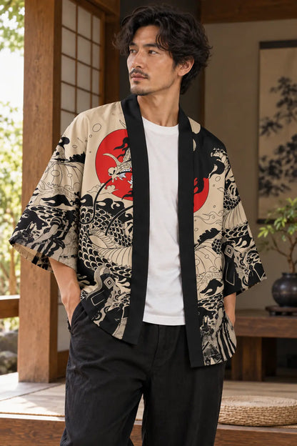 Chemise Style Kimono Homme | L’Art du Détail Japonais