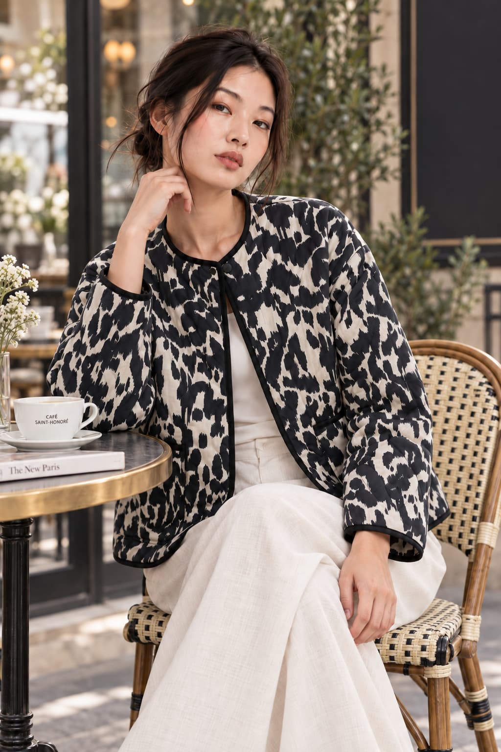 Veste Kimono Noir Femme – Chic & Intemporelle, photo 2